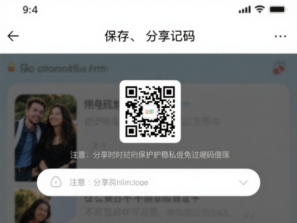 4.&nbsp;保存与分享分享码
记下分享码，或通过截图、