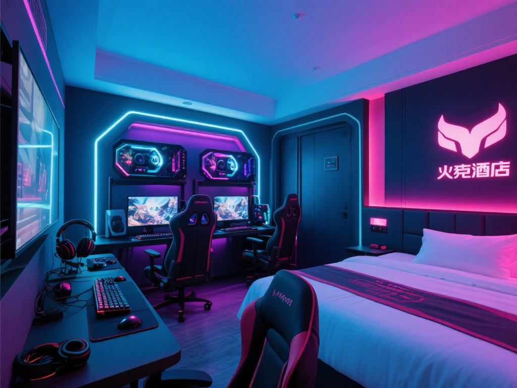 火狐电竞酒店在整体空间设计上突破了传统酒店的固化思